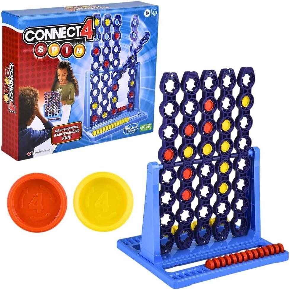 imageHasbro Gaming Connect 4 Spin Game Features Spinning Connect 4 Grid 2 Player Board Games for Family and Kids Strategy Board Games Ages 8 and Up25 x 125 x 105 inches