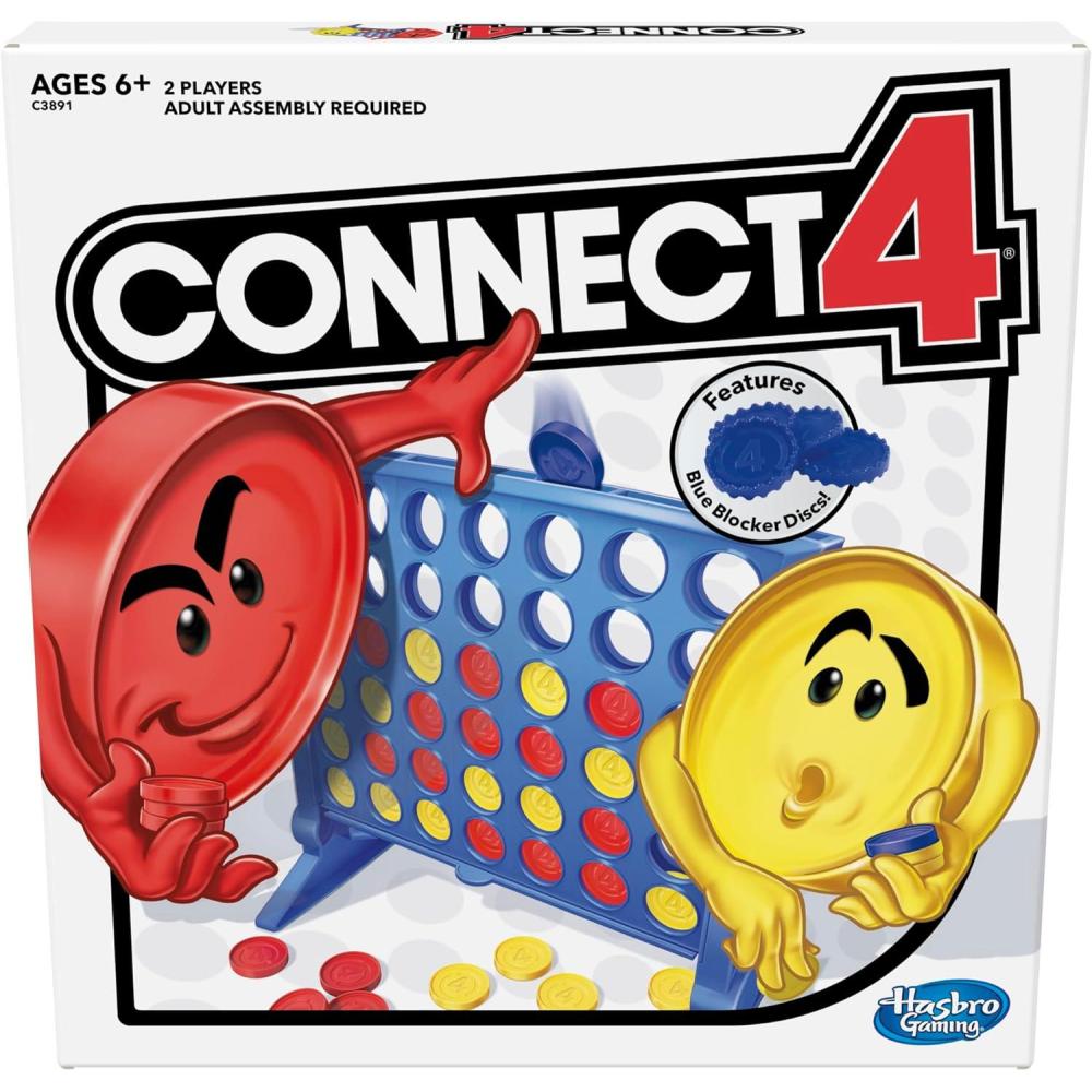 imageHasbro Gaming Connect 4 Strategy Board Game for Ages 6 and Up Amazon Exclusive