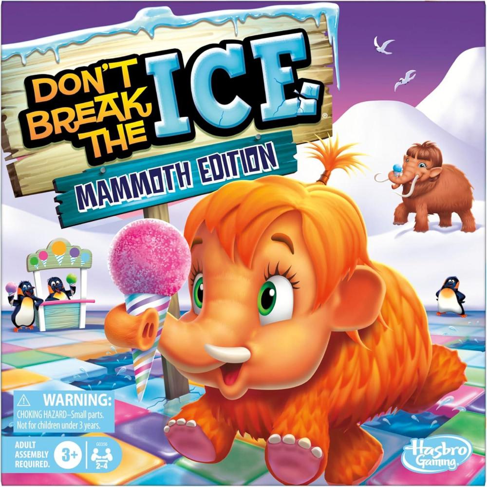 imageHasbro Gaming Dont Break The Ice Mammoth Edition Board Game Ages 3 and Up 2 to 4 Players Preschool and Kids Games Amazon Exclusive