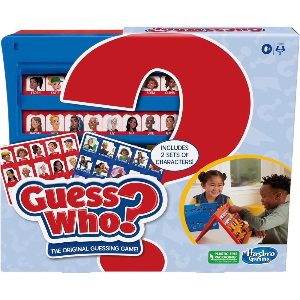 imageHasbro Gaming Guess Who OriginalEasy to Load FrameDoubleSided Character Sheet2 Player Board Games for KidsGuessing Games for FamiliesAges 6 and Up115 x 16 x 975