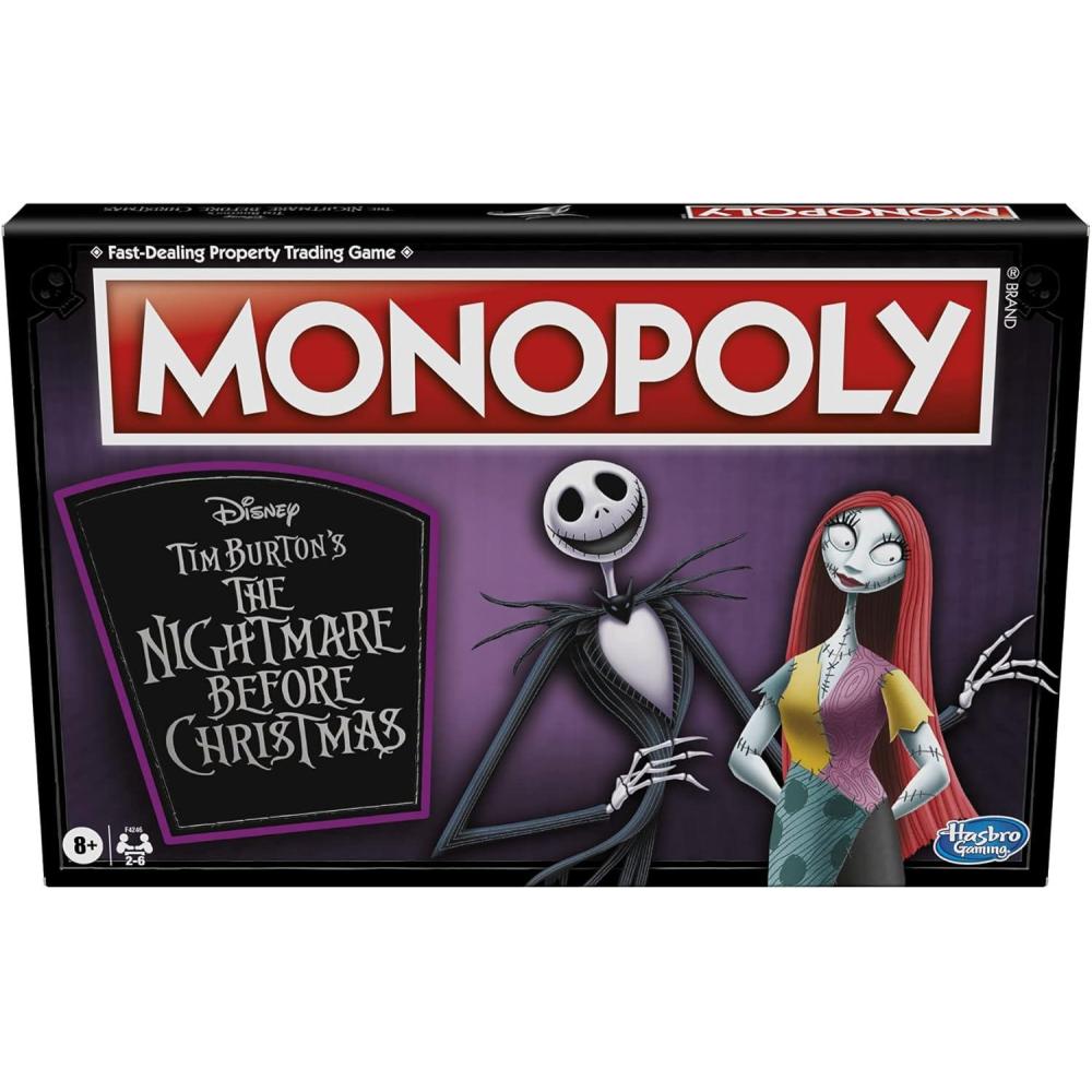 imageHasbro Gaming Monopoly Disney Tim Burtons The Nightmare Before Christmas Edition Board Game Fun Family Game for Kids Ages 8 and Up Amazon Exclusive