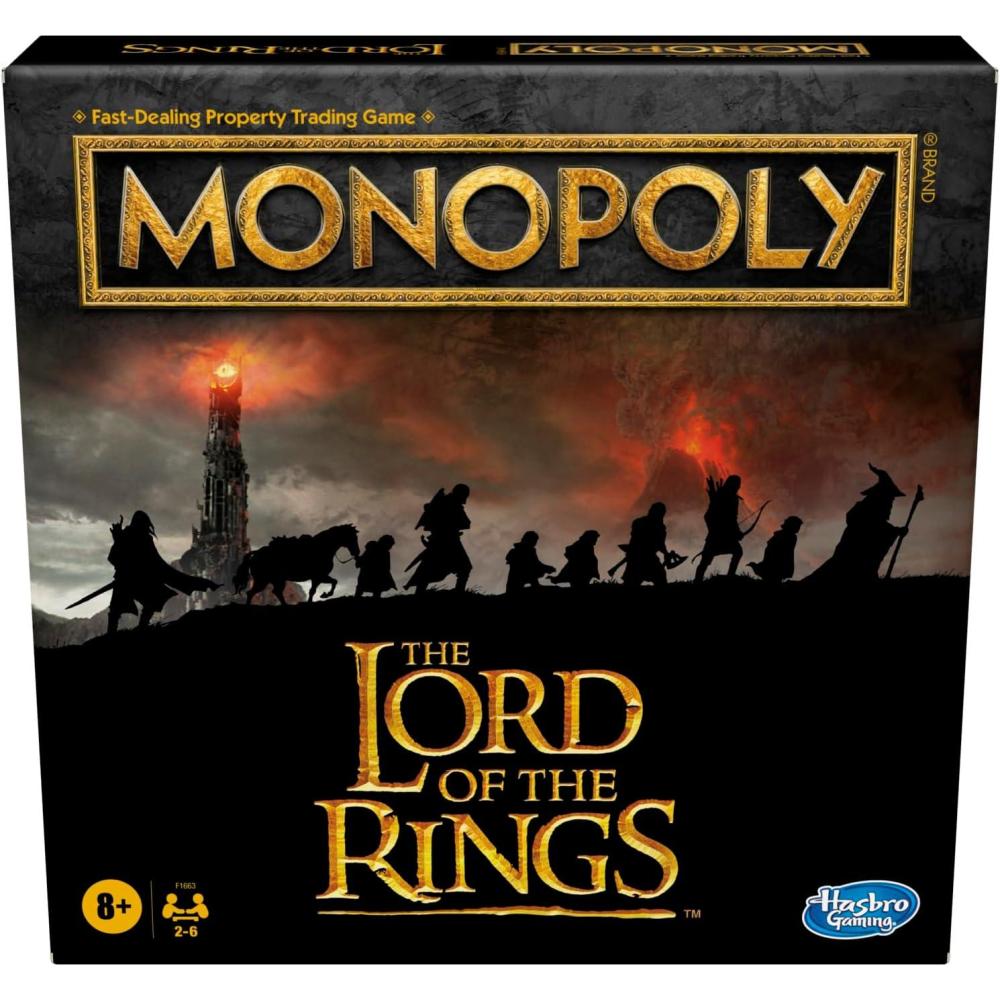 imageHasbro Gaming Monopoly The Lord of The Rings Edition Board Game Inspired by The Movie Trilogy Play as a Member of The Fellowship Ages 8 and Up Amazon ExclusiveThe Lord of the Rings