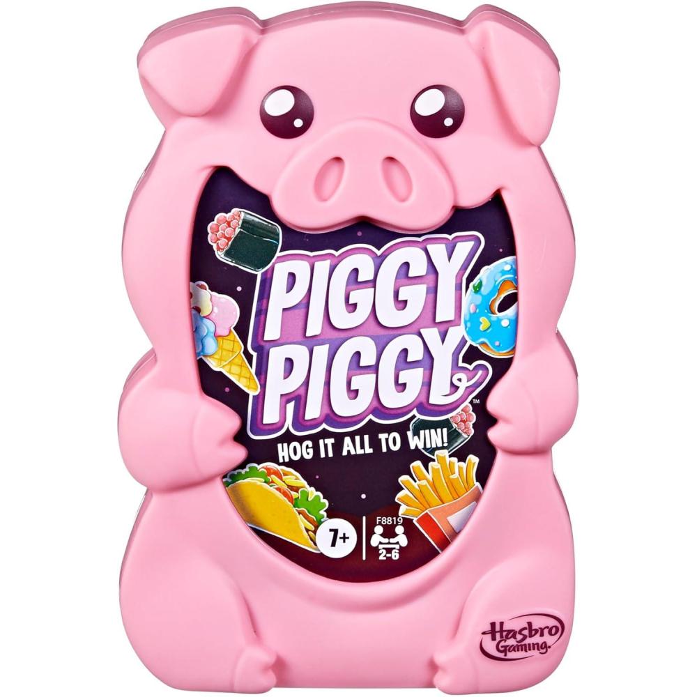 imageHasbro Gaming Piggy Piggy Card Game Family Games for Kids Teens and Adults 2 to 6 Players I 20 Mins Average QuickPlaying Travel Games Fun Summer Activities Vacation Essentials Ages 7