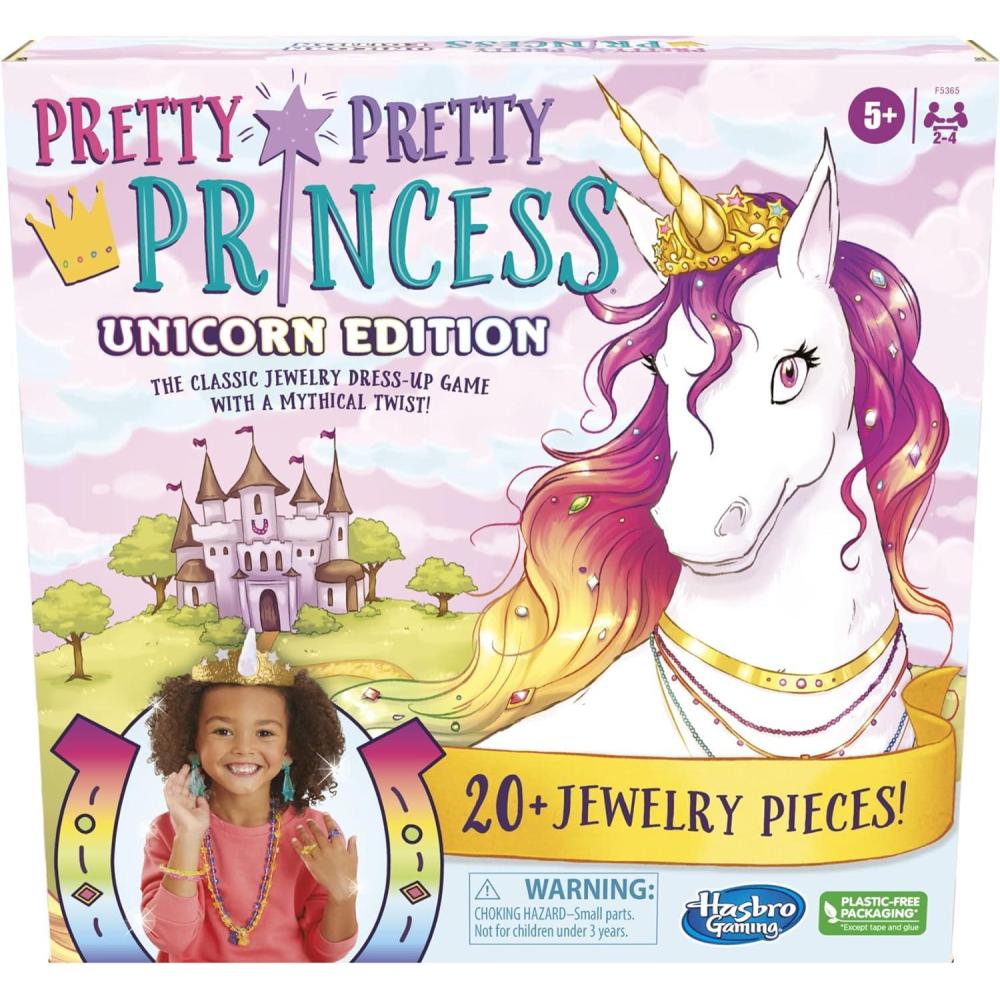 imageHasbro Gaming Pretty Princess Unicorn Edition Board Game Includes 20 Pieces Amazon Exclusive