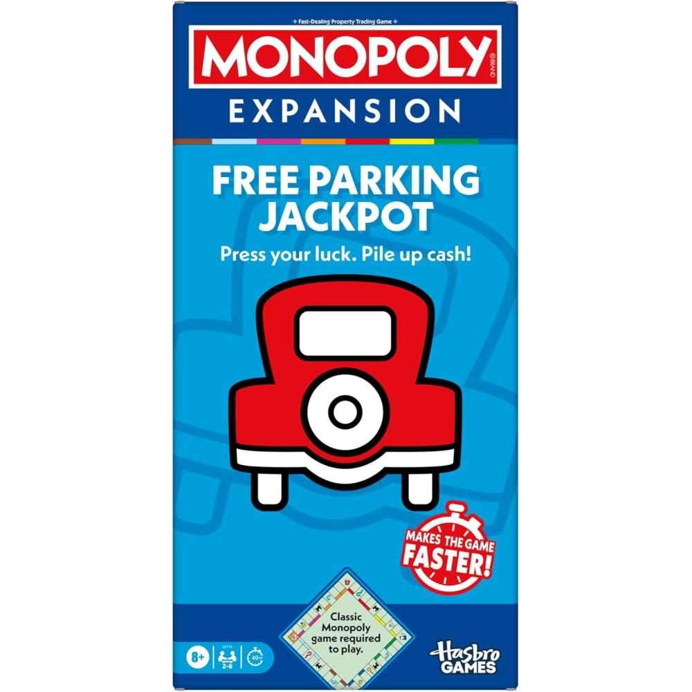 imageMonopoly Buy Everything Expansion  Add More Fun to Classic Monopoly Game and Play Faster  Ages 8  26 Players  40 Mins  Family Board GamesFree Parking Expansion