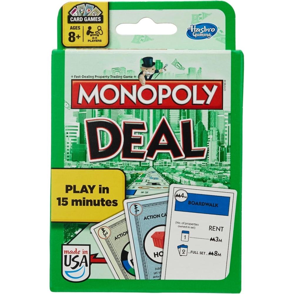 imageMonopoly Deal Card Game  QuickPlaying Card Game  Fun Games for Families and Kids  Ages 8 and Up  2 to 5 Players  15 Mins  Travel Games