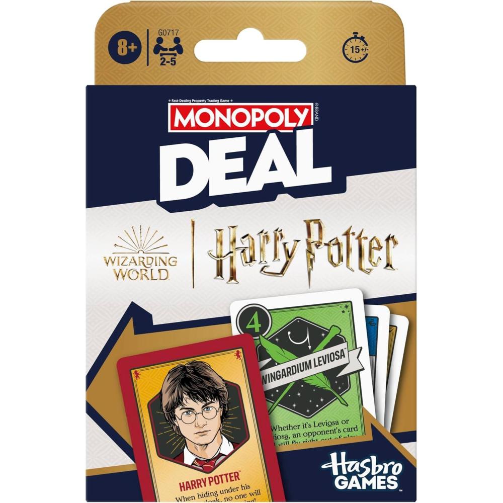 imageMonopoly Deal Harry Potter Card Game  Family Games for Kids and Adults  Ages 8 and Up  2 to 5 Players  15 mins  Travel Size