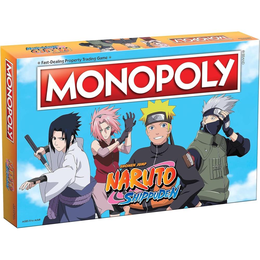 imageMonopoly Naruto  Collectible Monopoly Game Featuring Japanese Manga Series  Familiar Locations and Iconic Moments from The Anime Show  26 Players