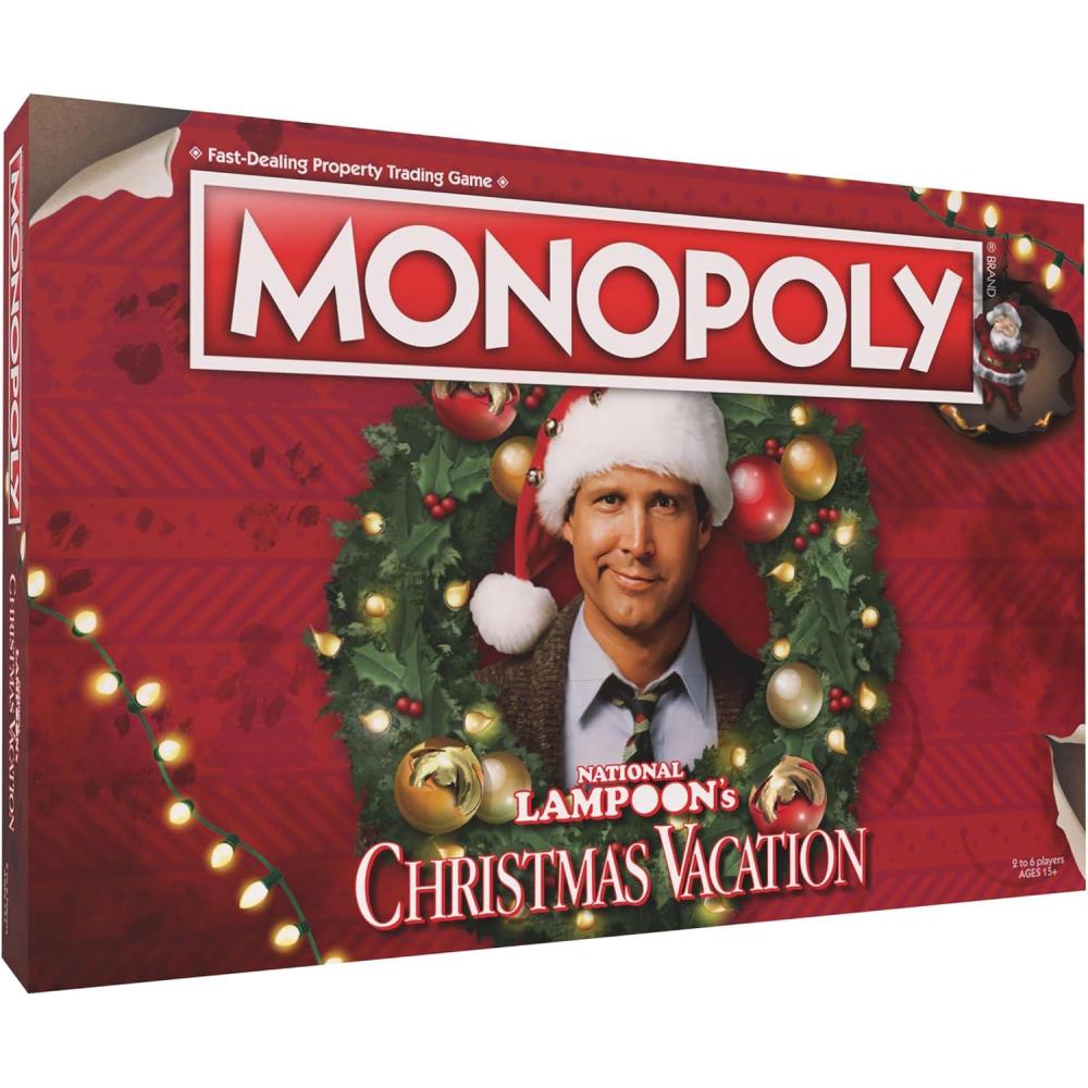 imageMonopoly National Lampoons Christmas Vacation Featuring Themed Tokens Squirrel Egg Nog Glass Chainsaw ampamp More 26 Players Ages 15 Play Time 60 Officially Licensed National Lampoons Board Game