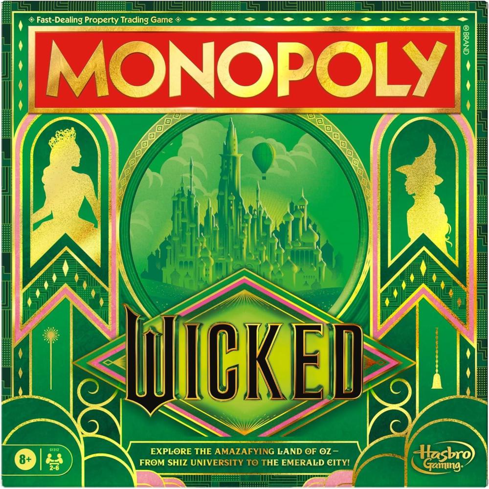imageMonopoly Wicked Edition Board Game  Inspired by The Motion Picture  Ages 8  2 to 6 Players  30 Mins  Family Games for Kids Teens and Adults