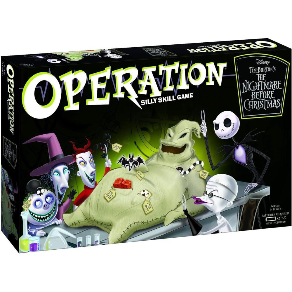 imageOperation Disney The Nightmare Before Christmas Board Game Collectible Operation Game Featuring Oogie Boogie ampamp Nightmare Before Christmas Artwork 1 Players
