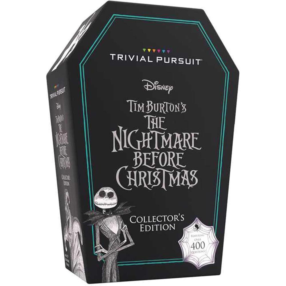 imageTRIVIAL PURSUIT Disney Tim Burtons The Nightmare Before Christmas Collectible Trivia Board Game Featuring 420 Questions from Classic Stopmotion Film OfficiallyLicensed Disney Game ampamp Merchandise