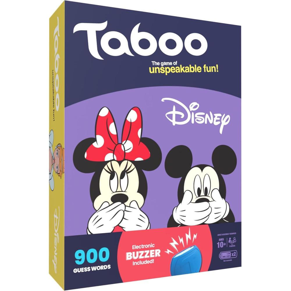 imageTaboo Disney Edition Party Board Game Disney Themed Family Guess Word Game Officially Licensed Disney Merchandise Game for 2 Players or More Perfect for Disney Fans Ages 10 and Up
