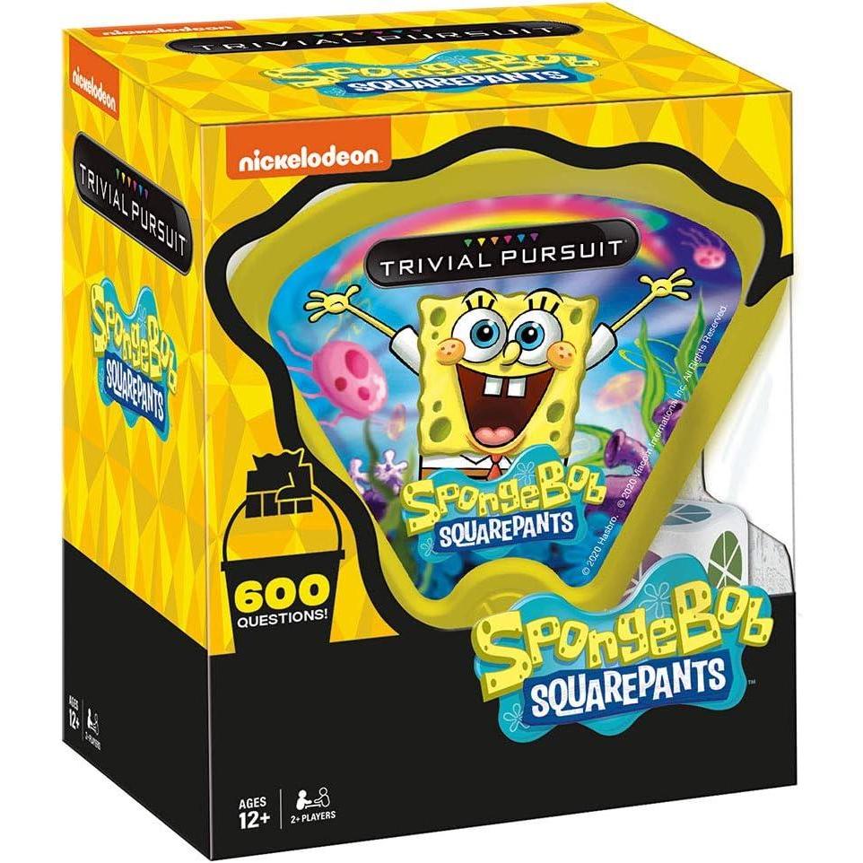 imageTrivial Pursuit SpongeBob SquarePants Quickplay Edition Trivia Game Questions from Nickelodeons SpongeBob SquarePants 600 Questions ampamp Die in Travel Container Officially Licensed SpongeBob Game