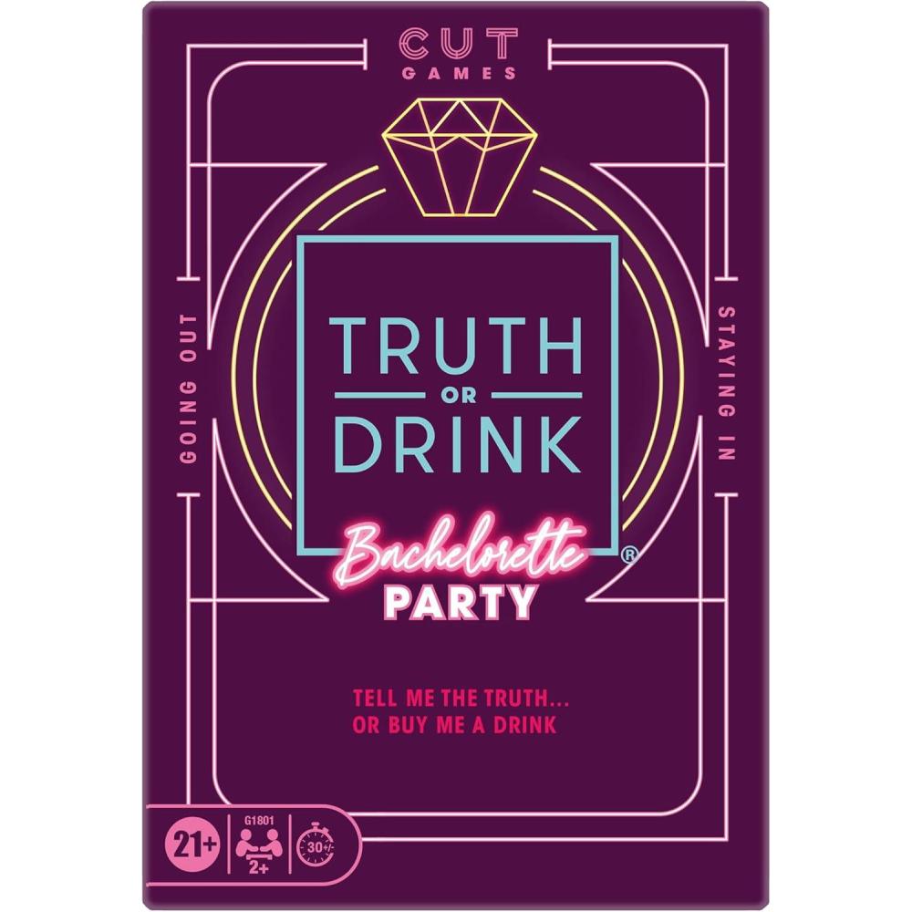 imageTruth or Drink Bachelorette Party Edition Adult Party Game by Cut 108 Revealing and Hilarious Questions for Girls Nights Out or In Ages 21 2 Players 30 Mins
