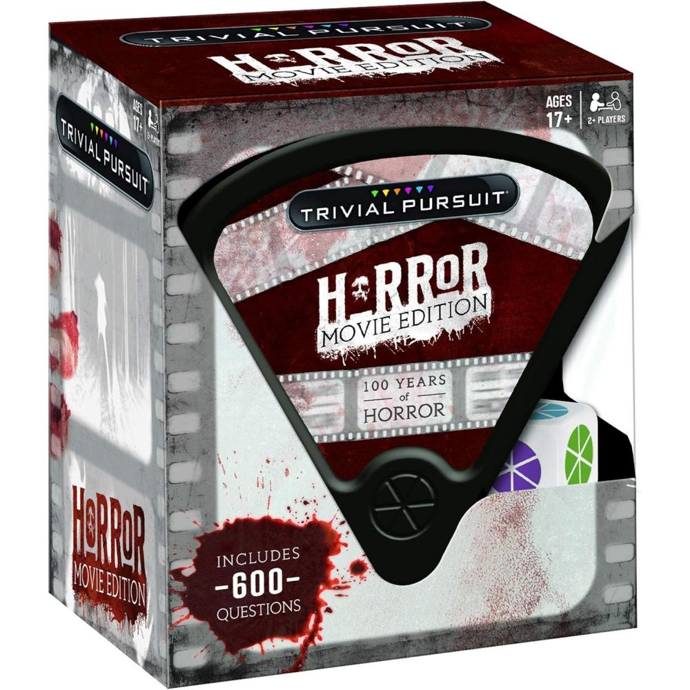 imageUSAopoly Trivial Pursuit Horror Movie Edition Questions from Classic Horror Films Board Game for Fans of Horror Movies