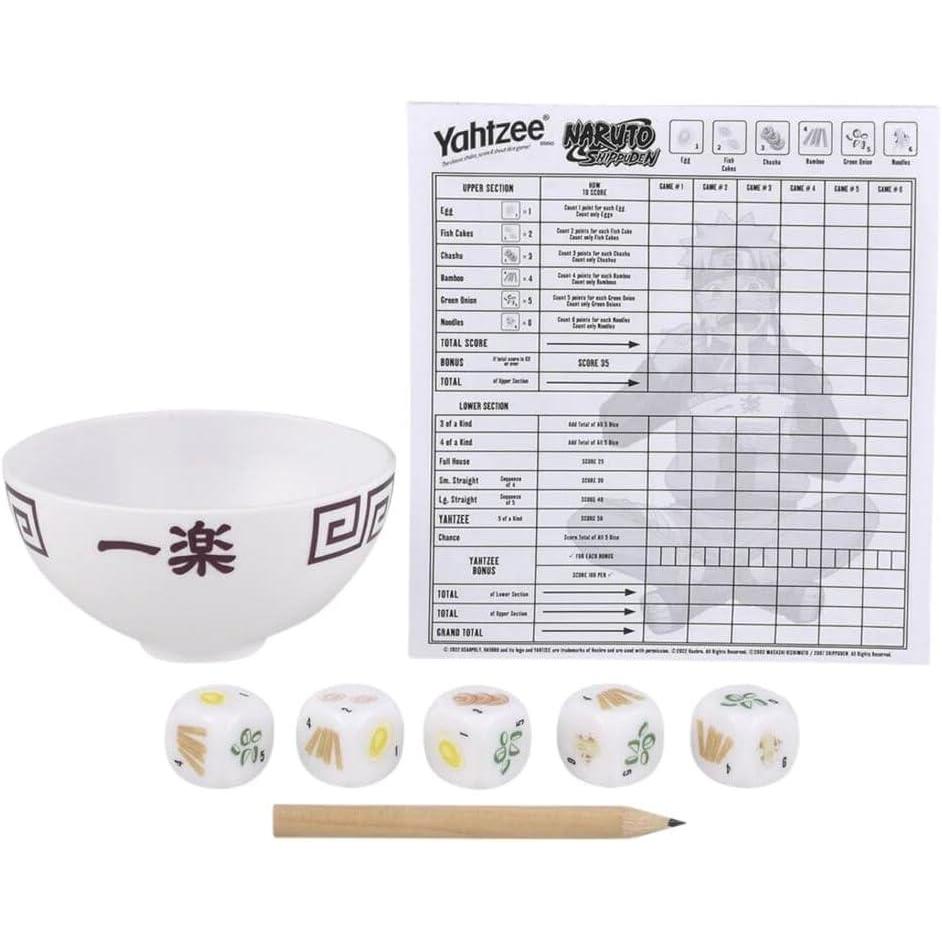 imageYAHTZEE Naruto Shippuden Collectible Ramen Bowl Dice Cup Classic Family Dice Game Based on Anime Show Great for Family Game Night OfficiallyLicensed Naruto Game ampamp Merchandise