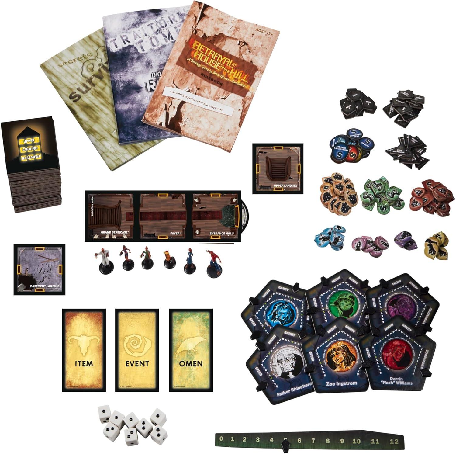 imageAvalon Hill Betrayal at The House on The Hill Second Edition Cooperative Board Game Ages 12 and Up 36 Players 50 Chilling Scenarios