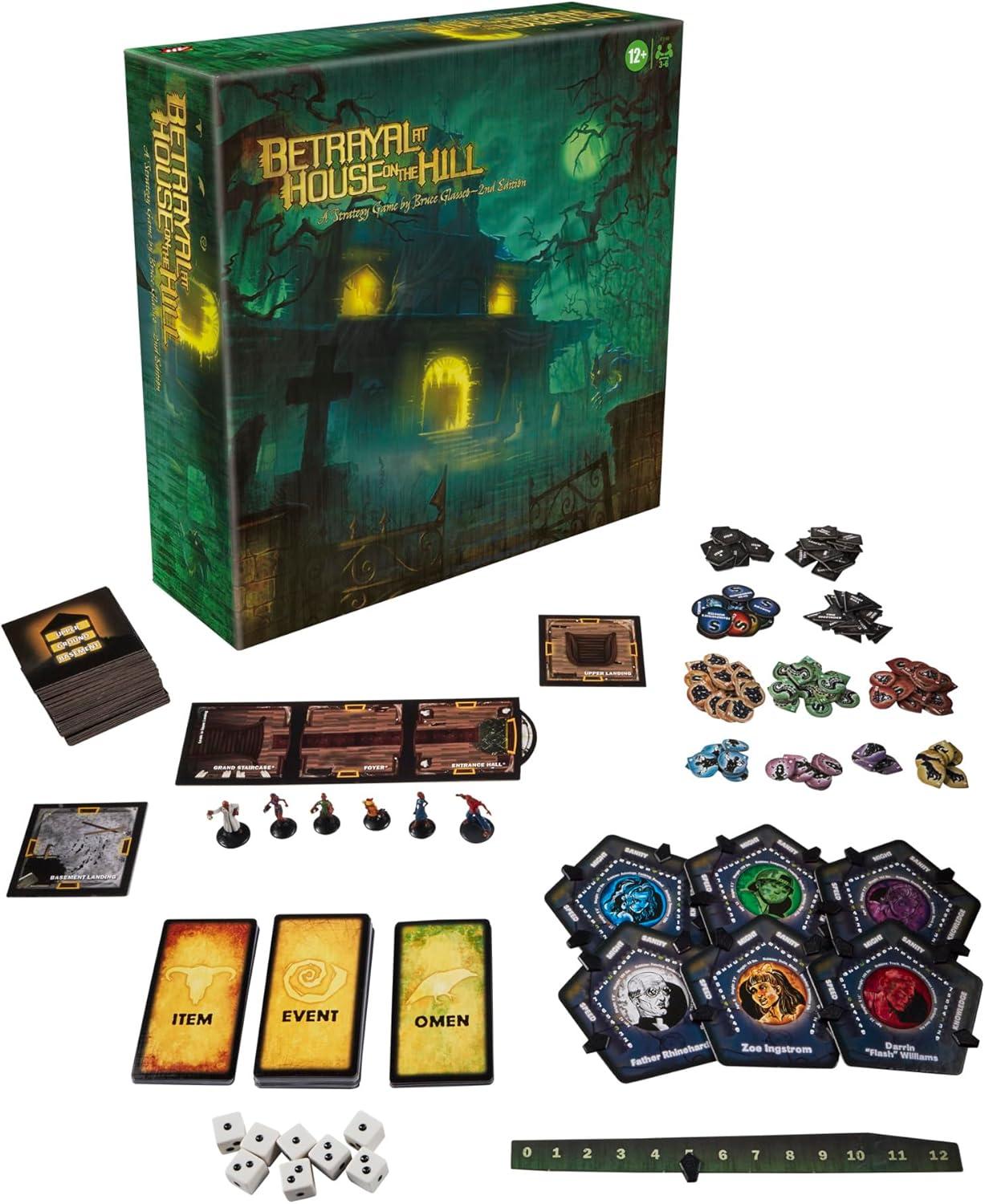 imageAvalon Hill Betrayal at The House on The Hill Second Edition Cooperative Board Game Ages 12 and Up 36 Players 50 Chilling Scenarios