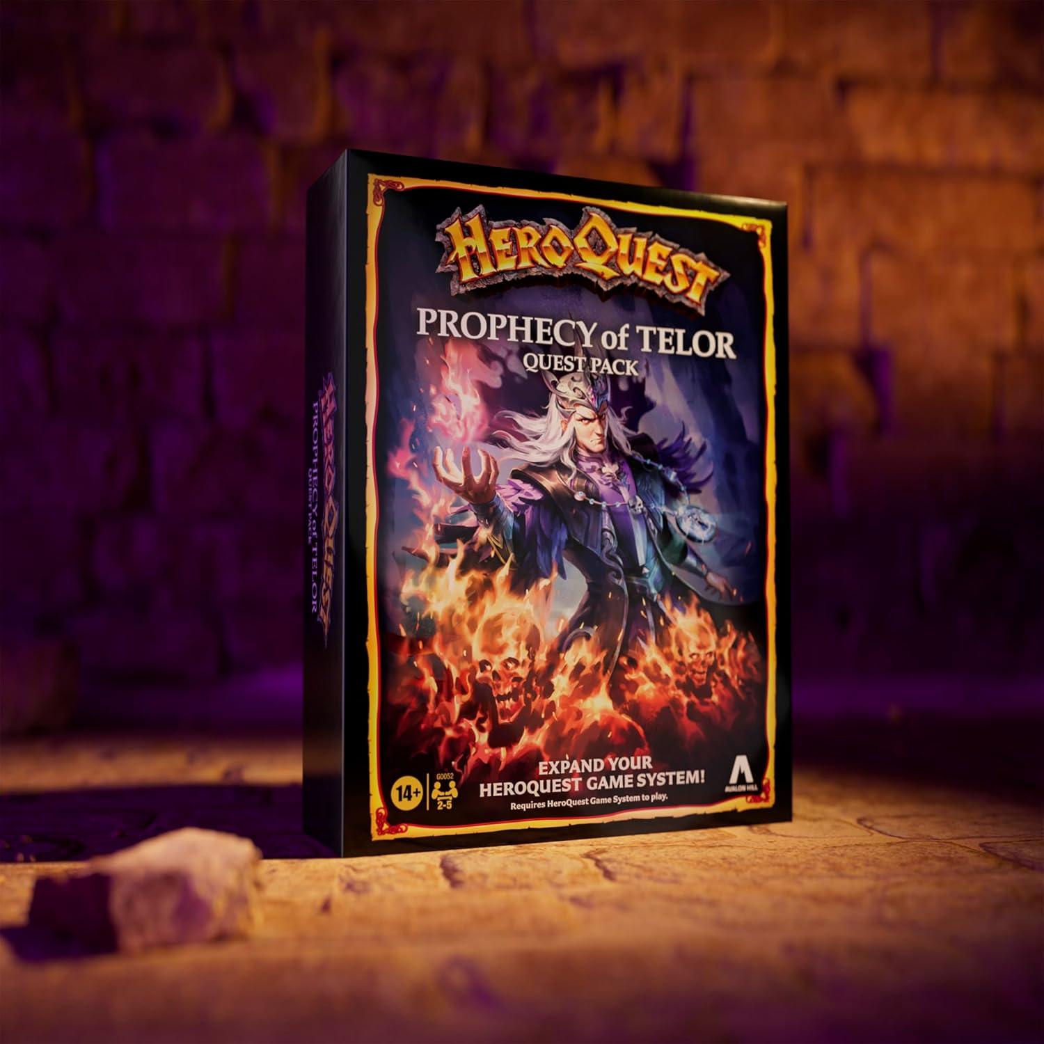 imageAvalon Hill HeroQuest Prophecy of Telor Quest Pack Requires HeroQuest Game System to Play Dungeon Crawler Games Ages 14 25 Players Strategy GamesThematic