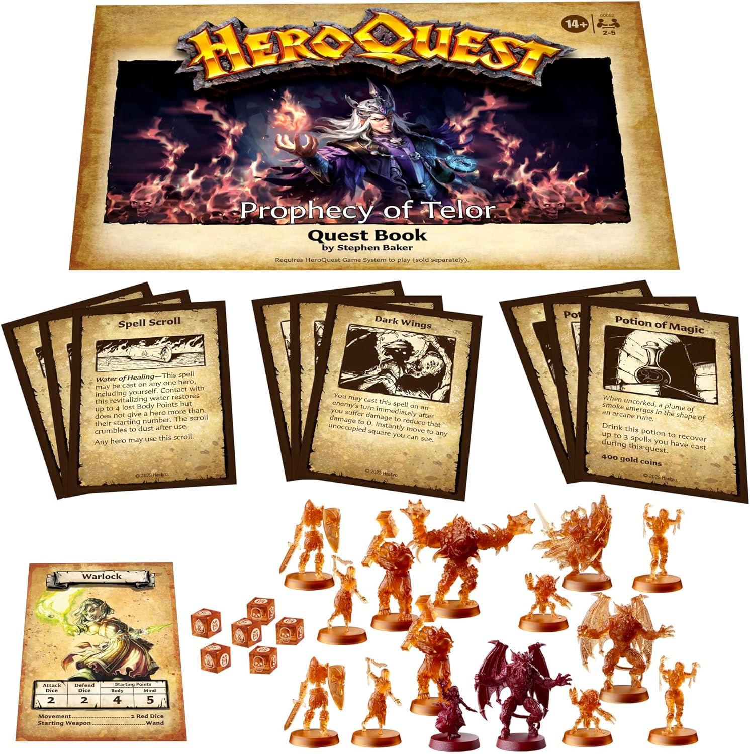 imageAvalon Hill HeroQuest Prophecy of Telor Quest Pack Requires HeroQuest Game System to Play Dungeon Crawler Games Ages 14 25 Players Strategy GamesThematic