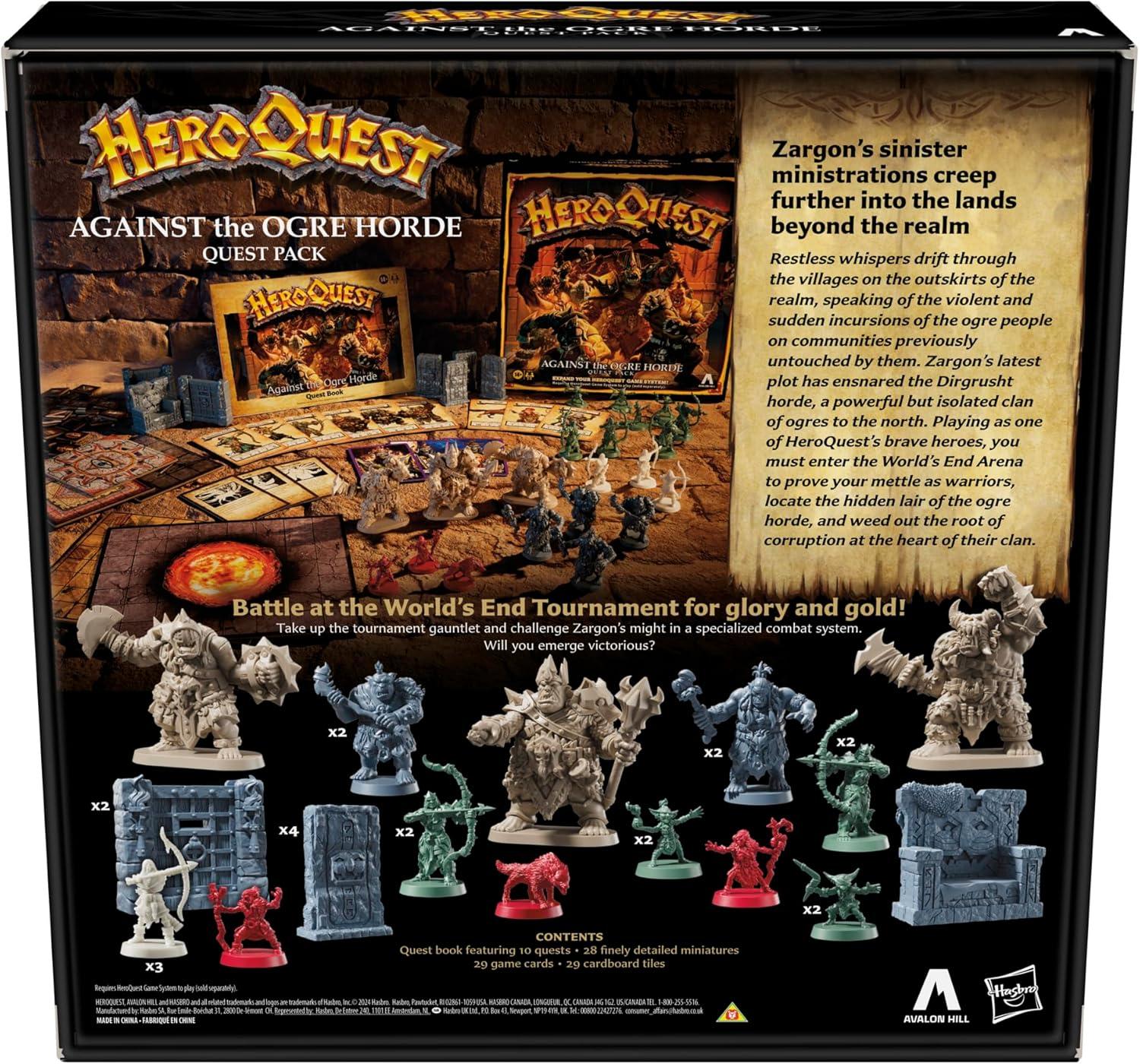imageAvalon Hill Heroquest Against The Ogre Horde Quest Pack Roleplaying Game Ages 14 2 to 5 Players Requires HeroQuest Game System to Play Multicolor Pack 1