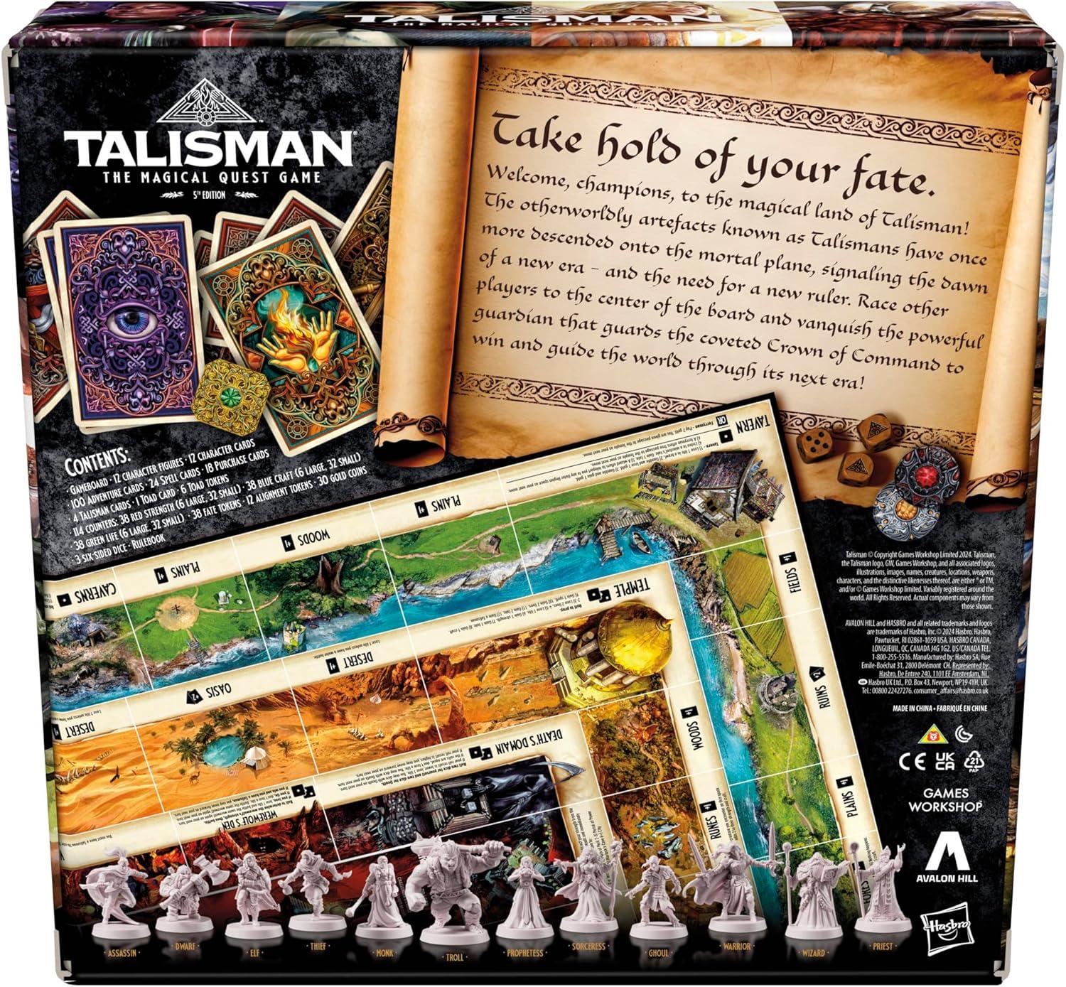 imageAvalon Hill Talisman The Magical Quest Board Game 5th Edition Fantasy Tabletop Adventure Games Ages 12 and Up 2 to 6 Players Roleplaying Strategy Games