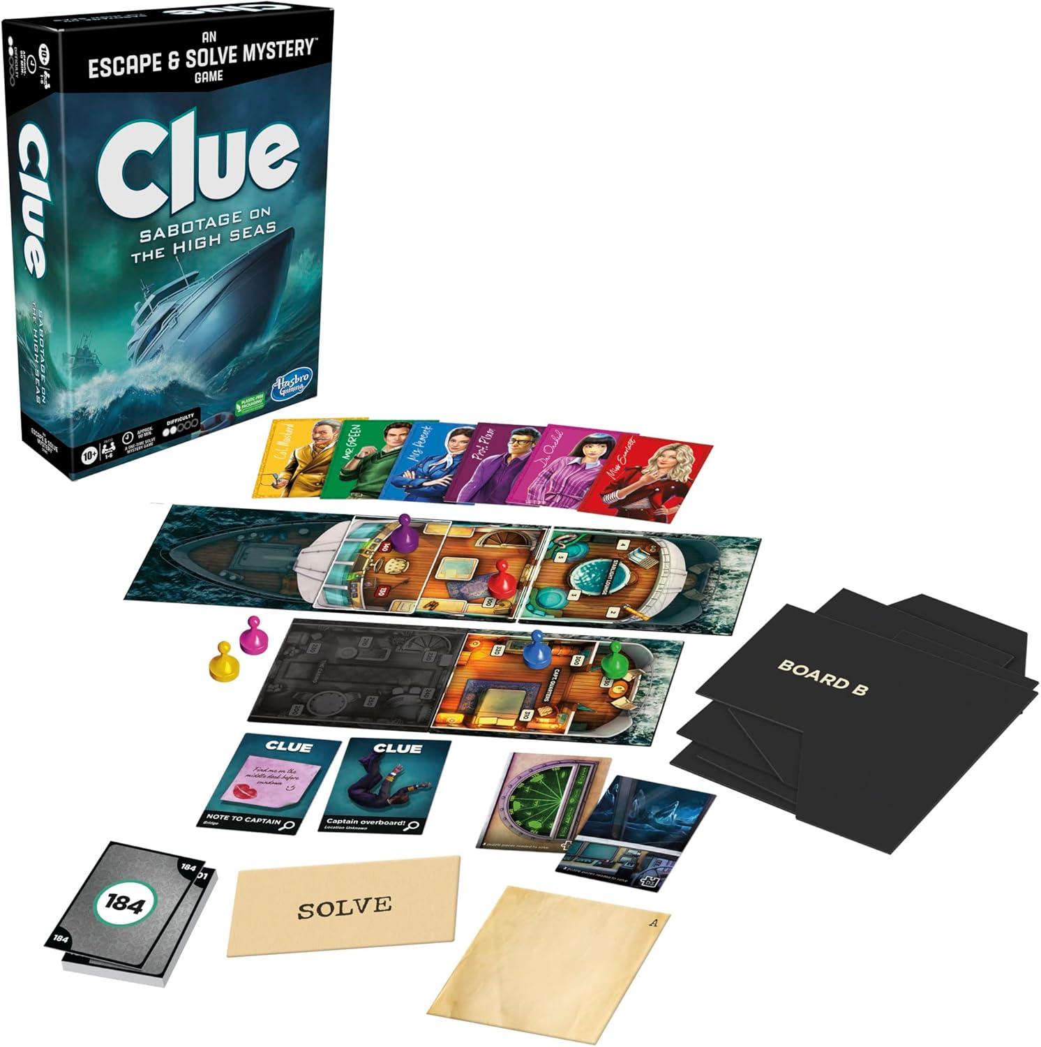 imageClue Escape The Illusionists Club Board Game Escape Room Family Game 1Time Solve Mystery Ages 10 16 Players Difficulty 4 90120 Mins Amazon ExclusiveSabotage on the High Seas