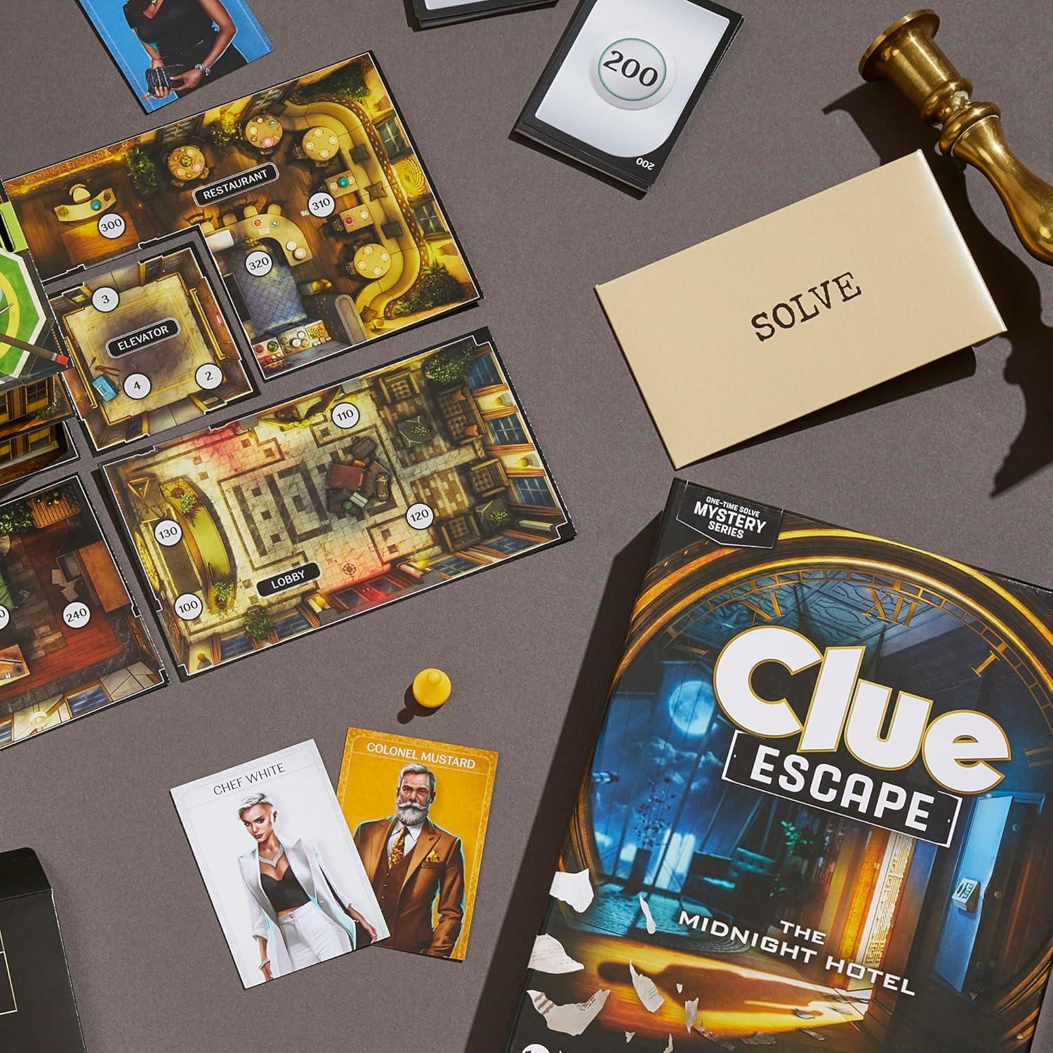 imageClue Escape The Illusionists Club Board Game Escape Room Family Game 1Time Solve Mystery Ages 10 16 Players Difficulty 4 90120 Mins Amazon ExclusiveThe Midnight Hotel