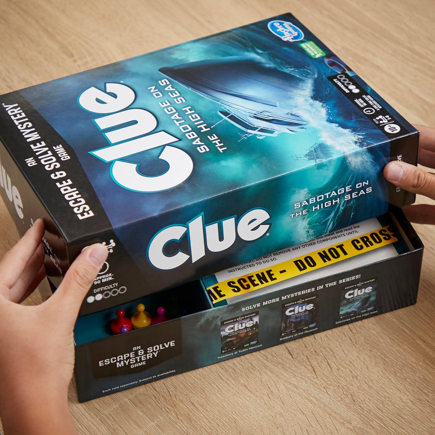 imageClue Escape The Illusionists Club Board Game Escape Room Family Game 1Time Solve Mystery Ages 10 16 Players Difficulty 4 90120 Mins Amazon ExclusiveSabotage on the High Seas