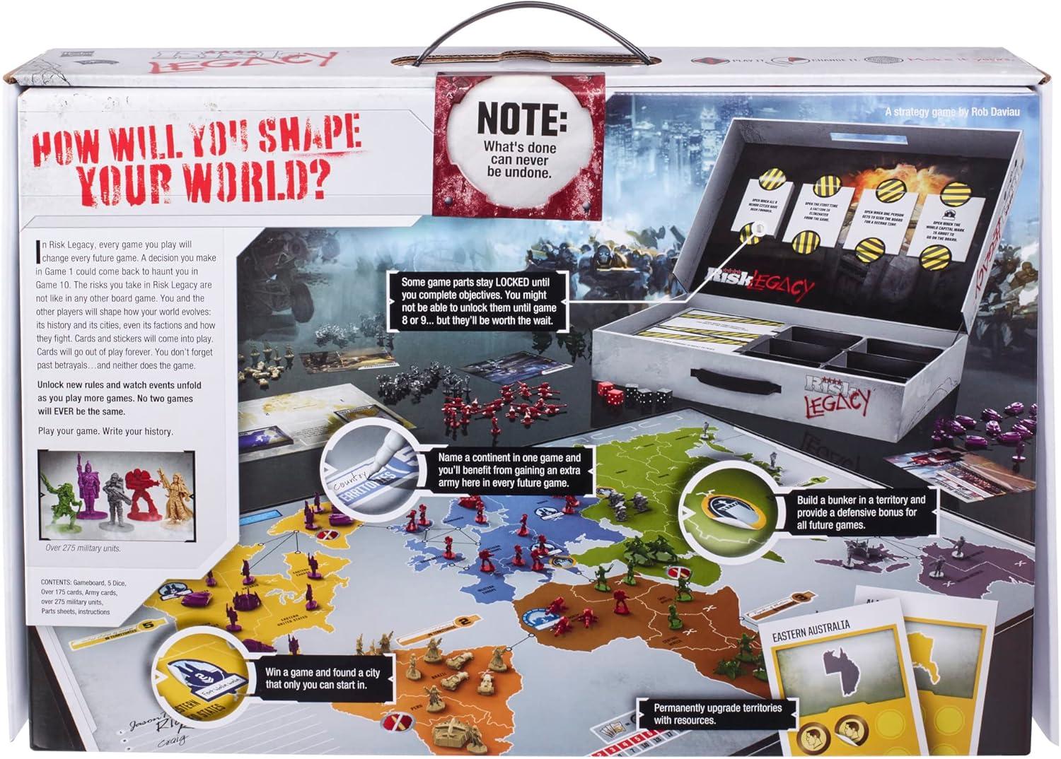 imageHasbro Gaming Avalon Hill Risk Legacy Strategy Tabletop Game Immersive Narrative Game Miniature Board Game for Ages 13 and Up for 35 Players