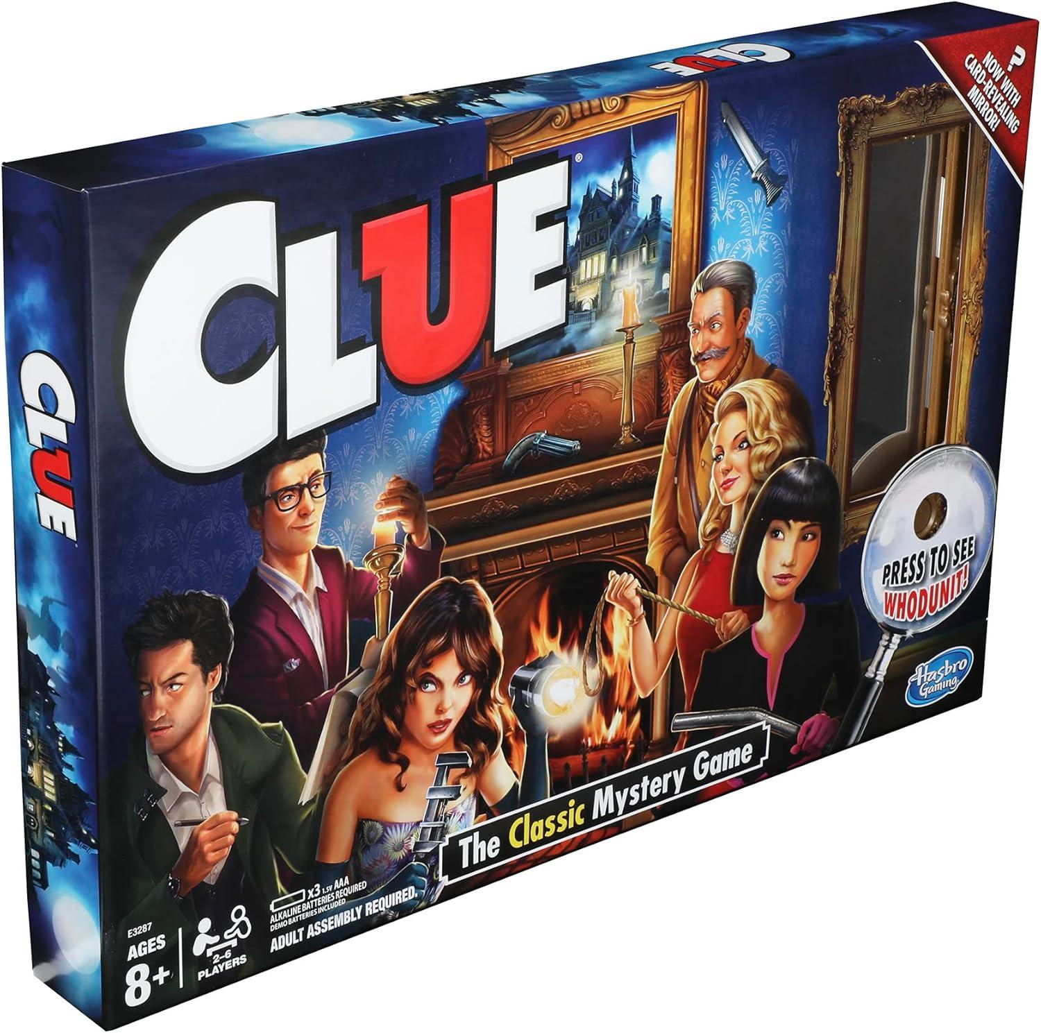 imageHasbro Gaming Clue Game Mystery Board Game 26 Players 8 Years Amazon Exclusivestandart