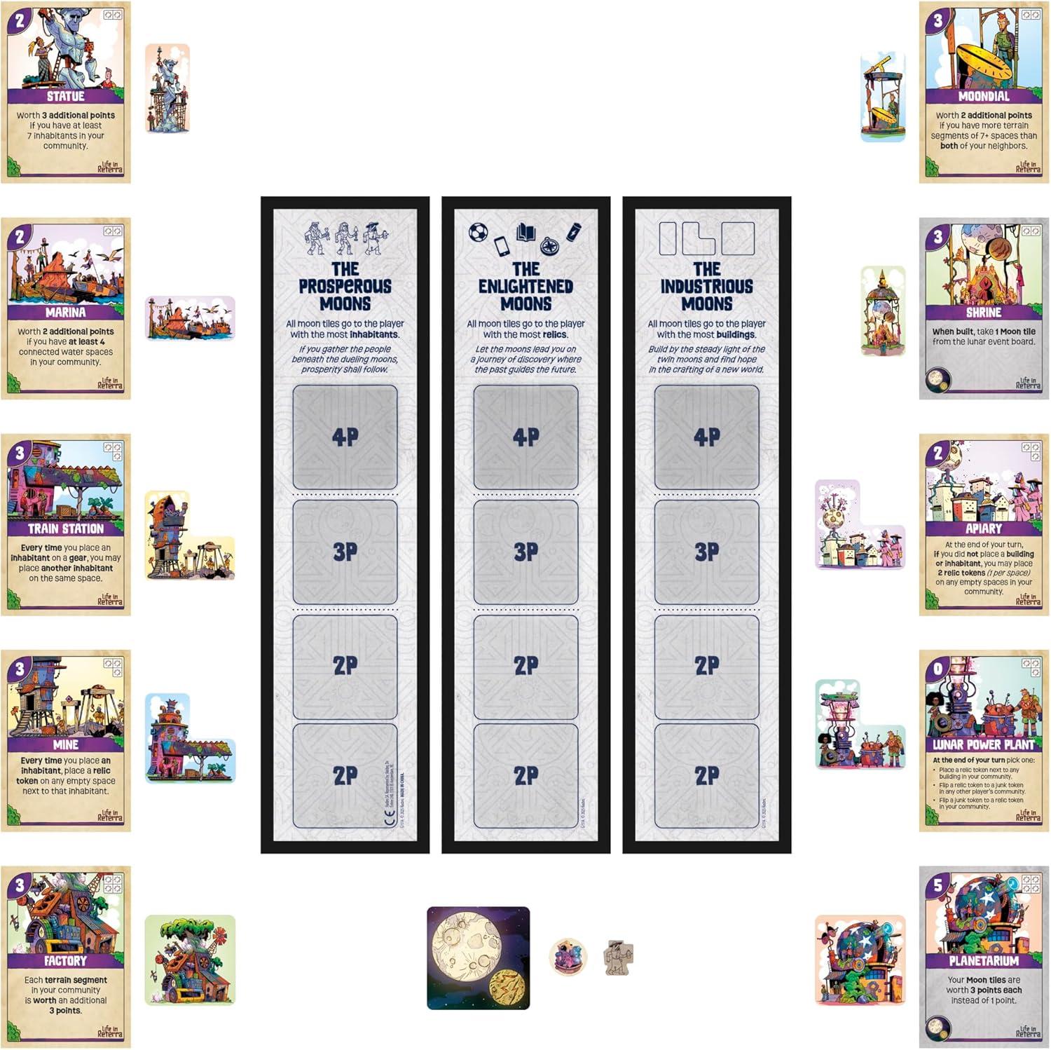 imageLife in Reterra Moonrise Expansion  Ages 10  24 Players  35 Mins  Strategy Board Games for Adults and Families  Life in Reterra Game Required