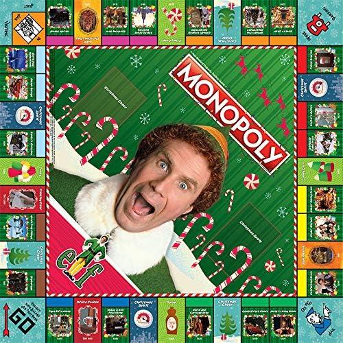 imageMonopoly Elf Based on Christmas Comedy Film Elf Collectible Monopoly Game Featuring Familiar Locations and Iconic Moments Officially Licensed Monopoly