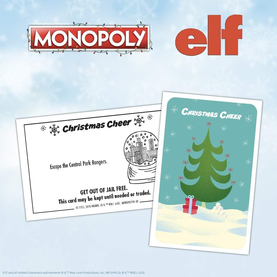 imageMonopoly Elf Based on Christmas Comedy Film Elf Collectible Monopoly Game Featuring Familiar Locations and Iconic Moments Officially Licensed Monopoly