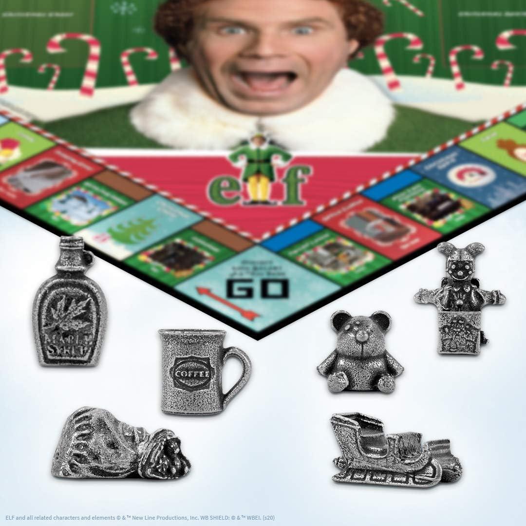 imageMonopoly Elf Based on Christmas Comedy Film Elf Collectible Monopoly Game Featuring Familiar Locations and Iconic Moments Officially Licensed Monopoly