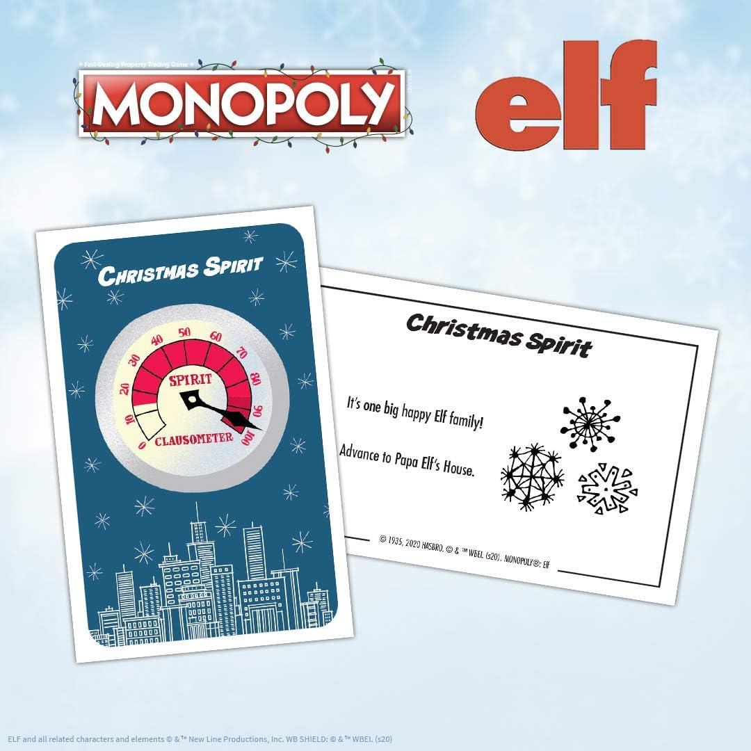 imageMonopoly Elf Based on Christmas Comedy Film Elf Collectible Monopoly Game Featuring Familiar Locations and Iconic Moments Officially Licensed Monopoly