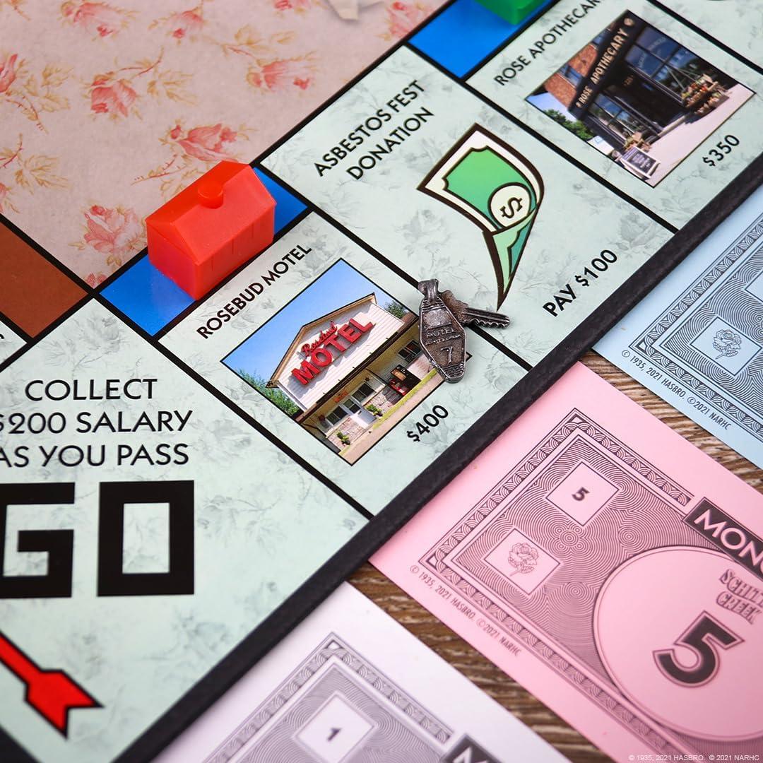 imageMonopoly Schitts Creek Game Tokens Include Bebe Crow Patricks Guitar Rosebud Motel Key ampamp More Officially Licensed and Collectible Monopoly Game Based on Award Winning Series Schitts Creek