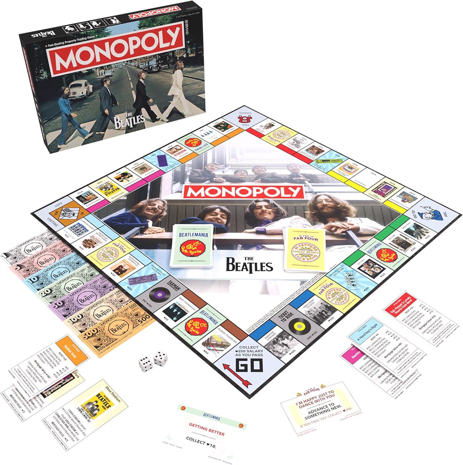 imageMonopoly The Beatles Play as Rocky Raccoon Maxwells Silver Hammer I Am The Walrus ampamp More Officially Licensed Collectible Game Based on The Beatles Rock Band for 26 Players