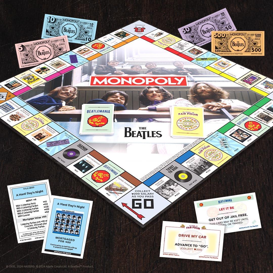 imageMonopoly The Beatles Play as Rocky Raccoon Maxwells Silver Hammer I Am The Walrus ampamp More Officially Licensed Collectible Game Based on The Beatles Rock Band for 26 Players