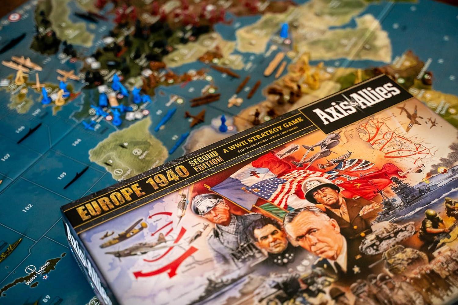 imageRenegade Game Studios Axis ampamp Allies 1940 Europe Second Edition WWII War Miniatures Strategy Board GameUpadtes Edition for 2 to 5 Players Ages 12 and up Plays in Around 6 Hours