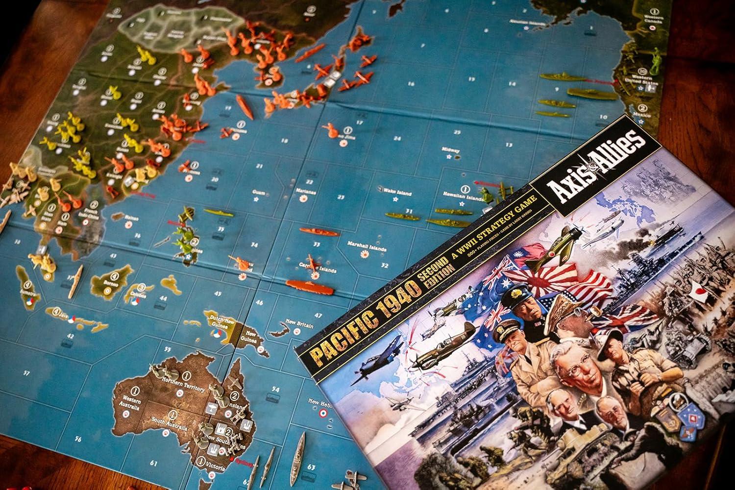 imageRenegade Game Studios Axis ampamp Allies 1940 Pacific Second Edition WWII War Miniatures Strategy Board Game Renegade for 2 to 4 Players Ages 14 and up Playes in Around 46 Hours