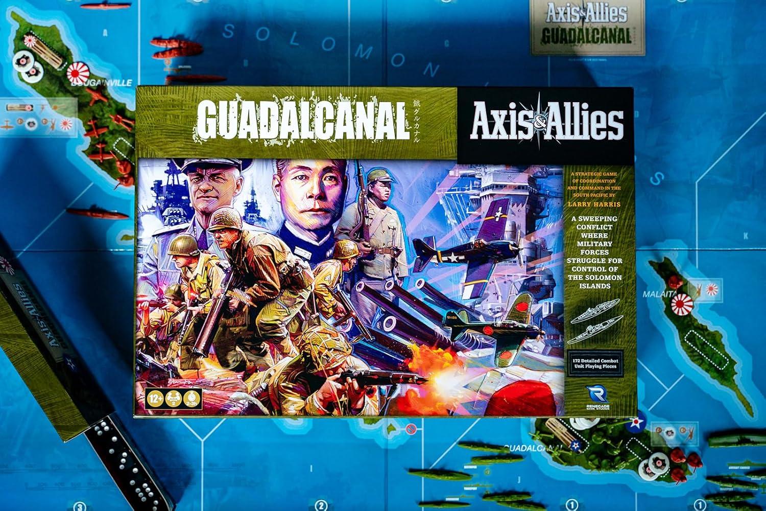 imageRenegade Game Studios Axis ampamp Allies Guadalcanal Strategy Board Game for 2 Players Ages 12 12080 Min