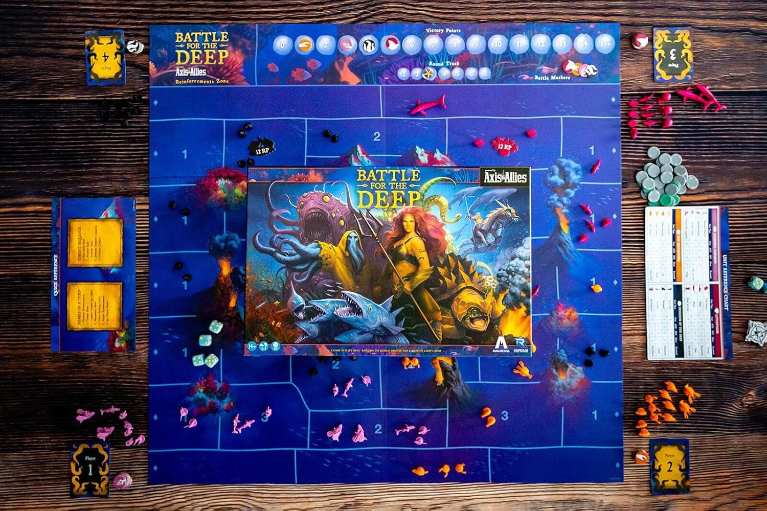 imageRenegade Games Battle for The Deep Powered by Axis ampamp Allies Board Game Underwater Setting Aquatic Factions 2v2 Ages 14 24 Players 90 Min