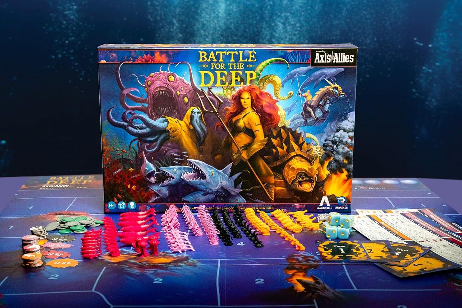 imageRenegade Games Battle for The Deep Powered by Axis ampamp Allies Board Game Underwater Setting Aquatic Factions 2v2 Ages 14 24 Players 90 Min