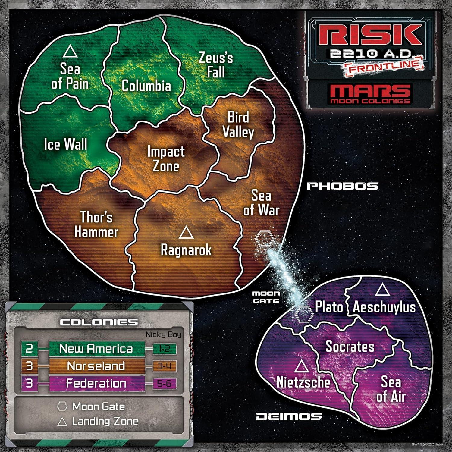 imageRenegade Games Risk 2210 AD Frontline Expansion Take The Battle to Mars Tournament Modules Asymmetric Factions Ages 10 25 Players 4 Hrs