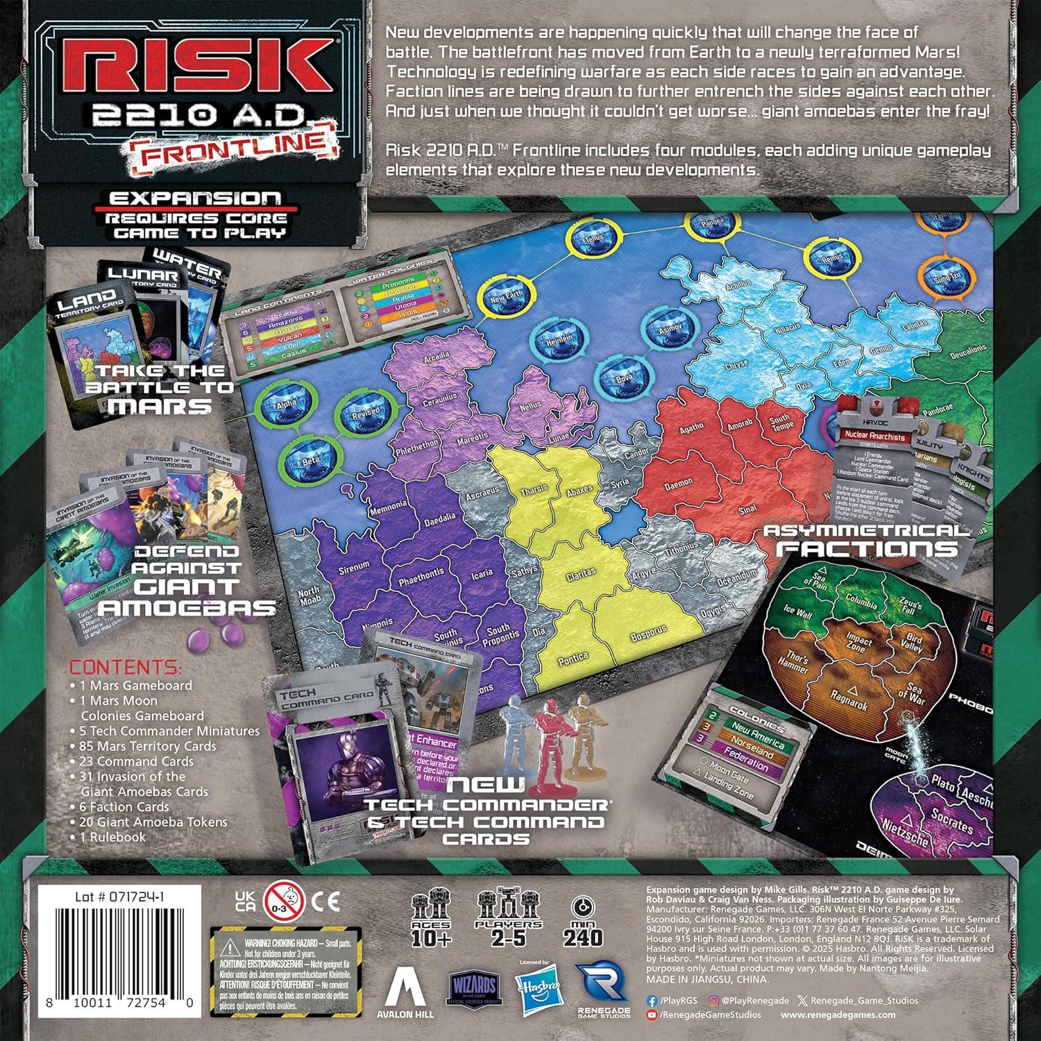 imageRenegade Games Risk 2210 AD Frontline Expansion Take The Battle to Mars Tournament Modules Asymmetric Factions Ages 10 25 Players 4 Hrs