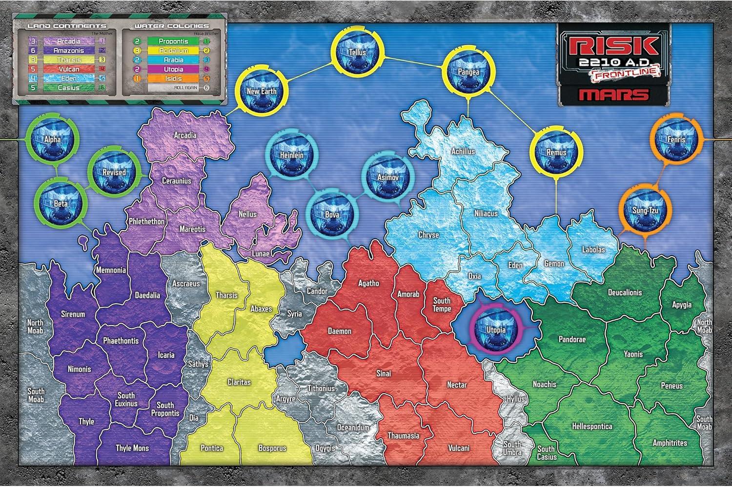 imageRenegade Games Risk 2210 AD Frontline Expansion Take The Battle to Mars Tournament Modules Asymmetric Factions Ages 10 25 Players 4 Hrs