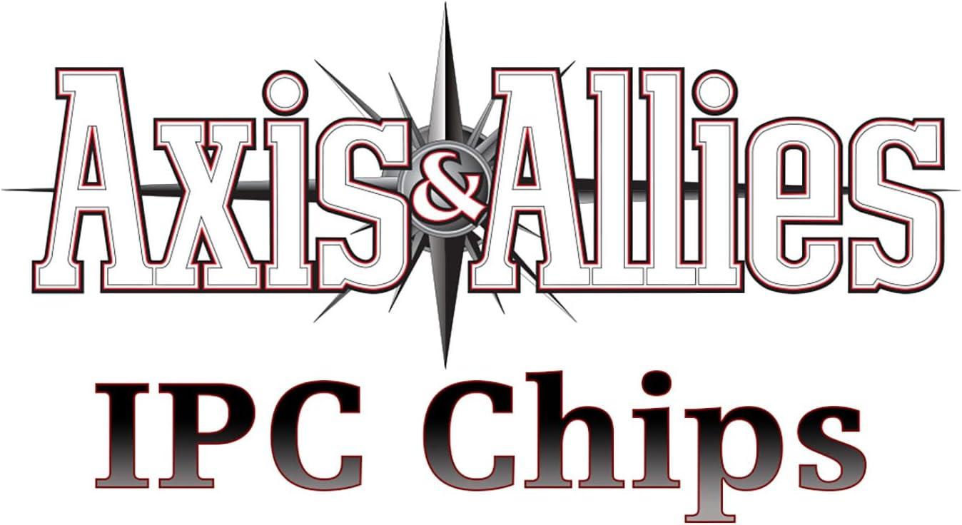 imageRenegade Games Studio Axis ampamp Allies IPC Chips 75 Weighted Chips 1510 Denominations Plastic Storage Tray Strategy Board Game Accessory Upgrade
