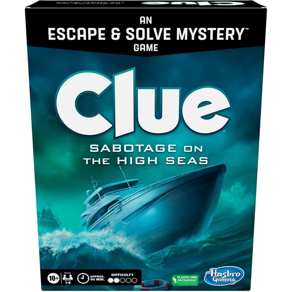 imageClue Escape The Illusionists Club Board Game Escape Room Family Game 1Time Solve Mystery Ages 10 16 Players Difficulty 4 90120 Mins Amazon ExclusiveSabotage on the High Seas